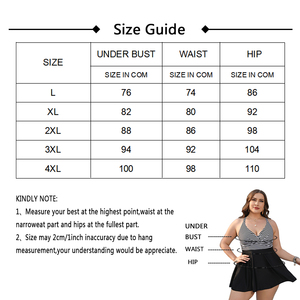 Magnifique ensemble tankini deux pièces multicolore grande taille pour femme, respirant, col rond, imprimé élégant, en stock - Product Image 6