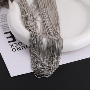 1.2mm Round Bead Chain Metal Plated DIY Jewelry Making <b>Accessories</b> For Necklace Craft Supplies - Product Image 1