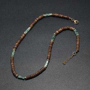 2024 plus récent bohème Vintage Hawaii <span class=keywords><strong>collier</strong></span> bijoux perlé été <span class=keywords><strong>Surf</strong></span> noix de coco Turquoise pierre <span class=keywords><strong>collier</strong></span> - Product Image 2