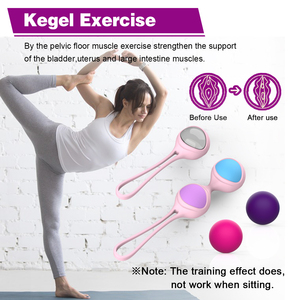 Kit de boules de Kegel lestées en silicone Y <span class=keywords><strong>Love</strong></span> pour le contrôle de la vessie, exercices des muscles du plancher pelvien, boules d'amour pour femmes, boules Ben Wa, bien-être - Product Image 4