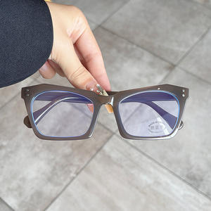 Monturas de Gafas Grandes Irregulares Qianai para Mujer, Anti Luz Azul, Lentes de PC de Marco Completo, Diseño Moderno - Product Image 5