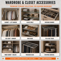 Armoire de rangement pour vêtements en forme de L, avec portes en verre noir, meubles de chambre à coucher modernes sur mesure, fabrication OEM