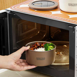 Office Workers Students 304 Stainless Steel Round Microwaveable Single-Tier Leak-Proof Sealed Portable Lunch <b>Box</b> 1-2L Capacity - Product Image 4