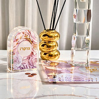 Boîte de Tzedakah personnalisée en Lucite avec fleurs aquarellées, boîte de charité en acrylique, boîte de collecte de dons en hébreu pour cadeaux juifs et Judaica