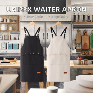 Tablier sans manches en toile personnalisé avec logo unisexe, très vendu, pour cuisine, bar, café, restaurant, cuisine, tablier de serveur réutilisable - Product Image 3