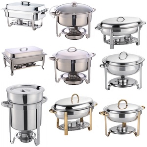 Commercial Supplies Stainless Steel Equipment Food Warmer Catering <strong>Chafing</strong> <strong>Dish</strong> <strong>Buffet</strong> <strong>Set</strong> - Product Image 6
