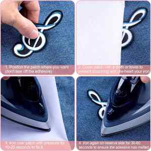 Wholesale Eco-Friendly Music Style Repair Iron Heat Press Embroidered Applique <b>Patch</b> Press-On Musical Instrument <b>Patches</b> - Product Image 5