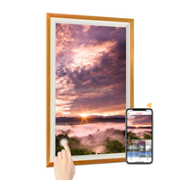 Pro Smart bingkai foto Digital 32 ", Frameo bingkai Digital Wifi FHD layar sentuh bingkai foto Digital dapat dipasang otomatis