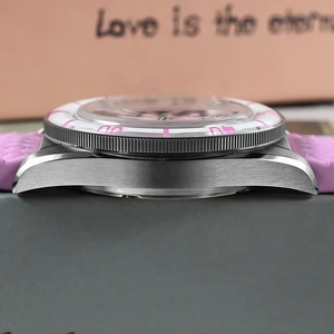 Reloj Automático Miyota 9015 con Esfera Guilloché MOP, Cristal de Zafiro Luminoso, Bisel de Cristal de Zafiro, Correa FKM, 200M, Logotipo Personalizado OEM ODM, Reloj de Buceo - Product Image 4