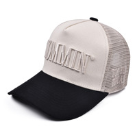 Gorra de béisbol para camionero con diseño personalizado OEM, logotipo propio, de algodón, de 5 paneles, con malla, hebilla, bordado, estampado y cuerda, estilo Dad Hat