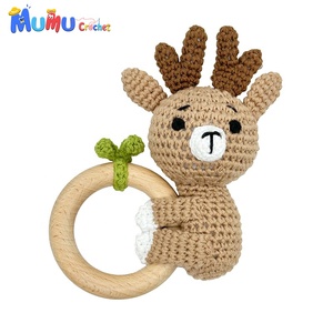 Juguete <span class=keywords><strong>de</strong></span> dentición <span class=keywords><strong>de</strong></span> algodón amigurumi <span class=keywords><strong>de</strong></span> conejito <span class=keywords><strong>de</strong></span> ganchillo hecho a mano personalizado al por mayor para regalo <span class=keywords><strong>de</strong></span> baby shower y suministros para tiendas - Product Image 1