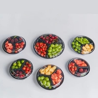 Boîte d'emballage pour fruits, fournie par l'usine, en plastique, avec compartiments sectionnels, récipient alimentaire en plastique pour salade