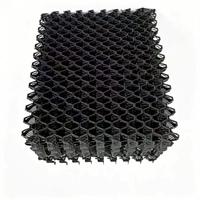 Panel de Enfriamiento Evaporativo con Marco de Acero Inoxidable Galvanizado y PVC Plástico Negro para Granjas Avícolas, Granjas Porcinas, Invernaderos y Ganado
