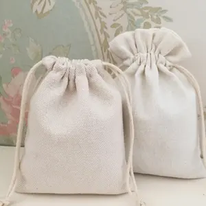 Cadeau créatif personnalisé sac à cordon en coton toile pour bijoux stockage de riz grain de poche
