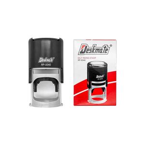 Logotipo de goma de texto Deskmate <span class=keywords><strong>sello</strong></span> autoentintado personalizado material en blanco <span class=keywords><strong>con</strong></span> <span class=keywords><strong>fecha</strong></span> para firma de <span class=keywords><strong>nombre</strong></span> de oficina - Product Image 6