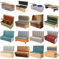 Ensemble de banquettes de restaurant et de café en cuir PU personnalisé, en forme de L, 4 places, meubles écologiques et durables