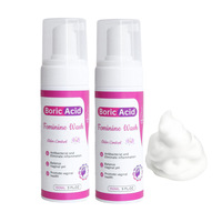 Nettoyant Moussant à l'Acide Borique pour Femmes, Soin Vaginal Antibactérien, Équilibrant le pH, Contrôle des Odeurs, 150ml