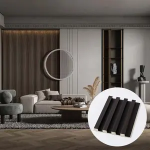 Panel De Pvc Efecto Madera Para Pared Office Living Room Decorative Wood Plastic Composite Wpc Panel