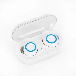 免费助听器电池，适用于老年人迷你ITC助听器，带充电盒，白色，双耳对newsound助听器