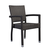 Ensemble de table et chaises de luxe en aluminium et osier tressé, durable et moderne, pour bistrot, loisirs, extérieur, terrasse, jardin, parc, hôtel et entrepôt