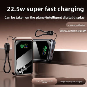 Banco de Energía HXB 2025 de 20000 mAh, Carga Rápida PD de 22.5 W, Pantalla a Color Inteligente TFT, Cables Integrados, Soporte de Material PVC, Carga Portátil - Product Image 5