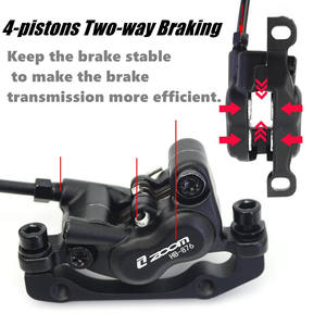 Frenos de Disco Hidráulicos OEM Personalizados ZOOM HB876E de 4 Pistones con Sensor de Corte de Energía para Patinete Eléctrico y Bicicleta Eléctrica - Product Image 5