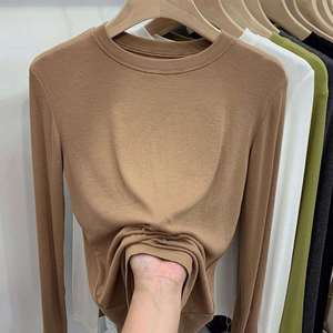 Camiseta de Manga Larga para Mujer I-0383, Camiseta Básica para Mujer, Primavera y Otoño, Nueva Camiseta Ajustada para Usar en Exteriores - Product Image 3