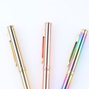 Promotional Gift Customized Logo Printed Gold Silver Metal Body Twist Hotel Ballpoint <b>Pen</b> - Product Image 5