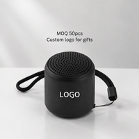 Mini haut-parleur Bluetooth portable sans fil rechargeable 3W avec logo personnalisé, lecteur de musique mains libres