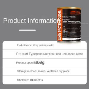 Poudre de Protéine de Lactosérum 400g, Poudre d'Albumine, Croissance Musculaire, Apport d'Énergie, Amélioration de l'Immunité, Marque OEM, Origine Shandong, 18 Mois - Product Image 4