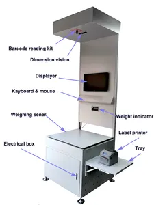 Thiết Bị Cân Trọng Lượng Băng Tải Điều Khiển Tự Động Cubing Hệ Thống Cân Đối Kho Hậu Cần