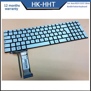 Teclado de ordenador portátil italiano Tastiera IT con retroiluminación plateada de 2017 para <span class=keywords><strong>Asus</strong></span> N551 G551 - Product Image 4