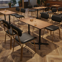 Meubles commerciaux, tables et chaises de restaurant rétro, tables à manger en métal pour bars, pubs, restaurants, cafés, chaises pour cafés