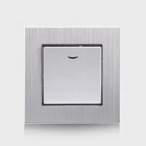 New Design Quality Certification CB CE Certified Brushed Aluminum Material 1 gang 2 way switch
