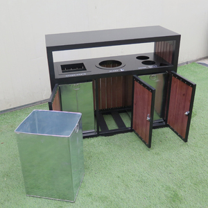 Đồ Nội Thất Thành Phố Thùng Rác Bằng Gỗ Ngoài Trời Thùng Rác Vườn Công Viên Thiết Kế Ngoài Trời - Product Image 5