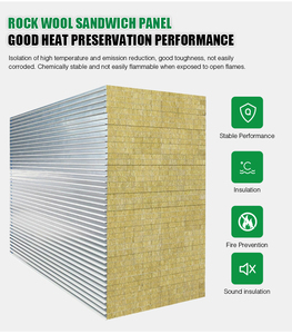 Panneau sandwich en laine de roche écologique avec <span class=keywords><strong>plaque</strong></span> d'acier anticorrosion pour murs extérieurs, cloisons, toitures, chambres froides et sites sportifs - Product Image 4