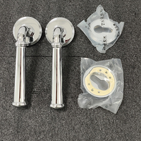 Ensemble de poignées de porte à levier en laiton chromé de luxe, serrure factice pour portes en bois, idéal pour chambres et toilettes