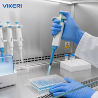 Pipette monocanal réglable VIKERI 100-1000ul, micropipette de laboratoire clinique, distribution de liquides de haute précision, boîtier en ABS