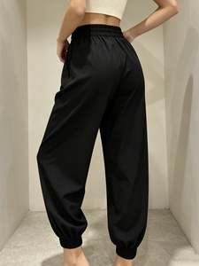 Pantalon de jogging Harem sport tendance pour femme, taille haute, cordon de serrage, bas élastiqué, coupe ample, polyvalent et décontracté - Product Image 3