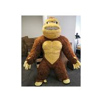 Costume de mascotte gonflable de singe de dessin animé géant joli costume de mascotte de singe gonflable de couleur marron pour le spectacle
