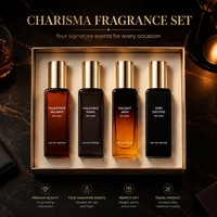 Set de Perfumes para Hombre, 4 Aromas Exclusivos, Colonias Masculinas de Lujo, Eau de Parfum Amaderado de Larga Duración, Caja de Regalo