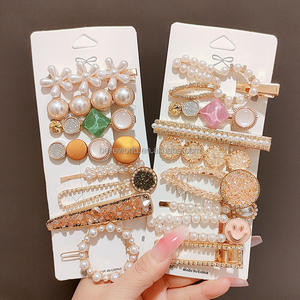 Belleworld оптовая продажа «Гладиатор» с ремешками ложка ножницы fishbone заколки модная Женская Корейская обувь; Со стразами; С бантом и цветочным рисунком для девочек заколки для волос комплект - Product Image 3