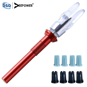 Nocks LED lumineux pour flèches en carbone, universels, avec douilles .166, .204, .245 pour la chasse et le tir à l'arc – Vente directe usine - Product Image 1