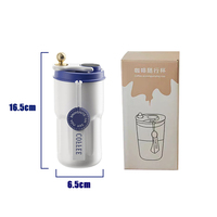 Gobelet isotherme en acier inoxydable de 420 ml avec cordon décoratif, support de logo personnalisé pour les trajets quotidiens