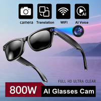 Nouvelles lunettes de soleil intelligentes HD 8MP avec caméra, légères, Bluetooth, pour l'enregistrement de vlogs en extérieur, mains libres W610T