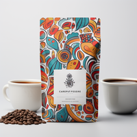 Sacs d'emballage personnalisés à fond plat pour grains de café et sucre, pochettes verticales à soufflets latéraux avec valve, placage aluminium, plastique PE, fermeture éclair supérieure pour