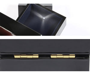 लक्जरी उच्च चमक काले नेतृत्व वाले गहने बॉक्स मखमली के साथ लक्जरी उच्च चमक काले नेतृत्व वाले गहने बॉक्स - Product Image 5