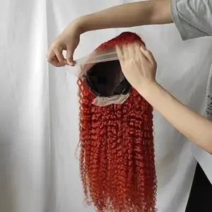 Wig rambut manusia Peruvian Virgin murah 100 Wig depan renda keriting ikal untuk WANITA HITAM