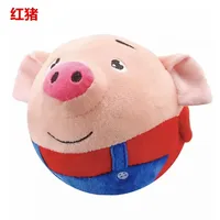 Jouet interactif pour chien écologique, balles rebondissantes en peluche, rechargeables, lavables, cochon de dessin animé, son électronique