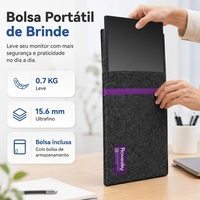 Moniteur portable tactile 15,6 pouces 1080P LED IPS anti-reflet avec double haut-parleur USB Type-C sans fil pour extension d'écran de jeu pour ordinateur portable
